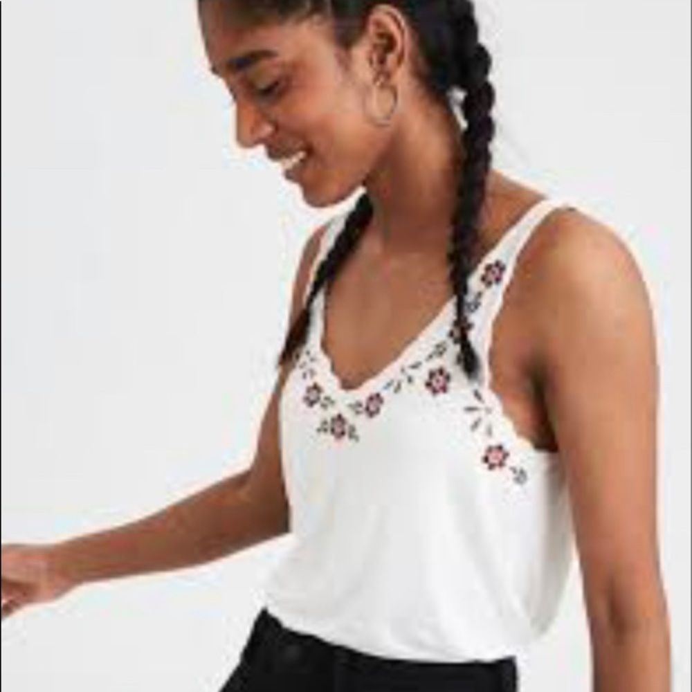 American Eagle Soft & Sexy Scalloped Tank